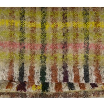Châle mohair Mascara jaune fabriqué en France
