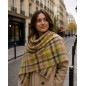 Châle mohair Mascara jaune fabriqué en France