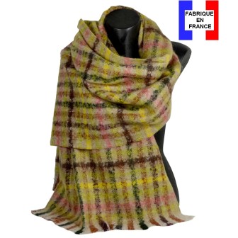 Châle mohair Mascara jaune fabriqué en France
