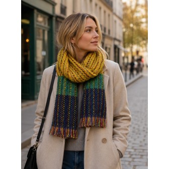 Echarpe Femme Neon jaune made in France
