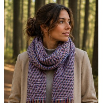 Echarpe Femme Naja mauve made in France