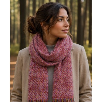 Echarpe Femme Naja rose made in France