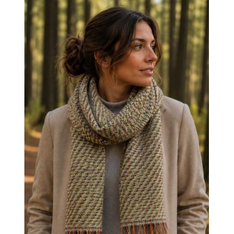 Echarpe Femme Naja verte made in France