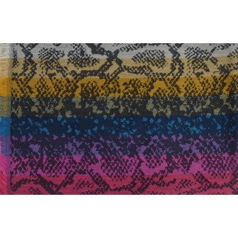 Echarpe coton mérinos Boa noir
