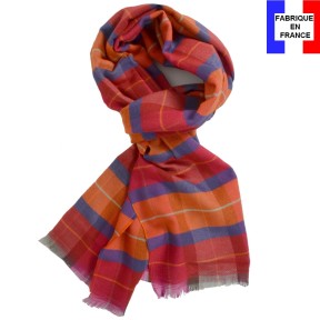 Echarpe coton mérinos Dax rouge