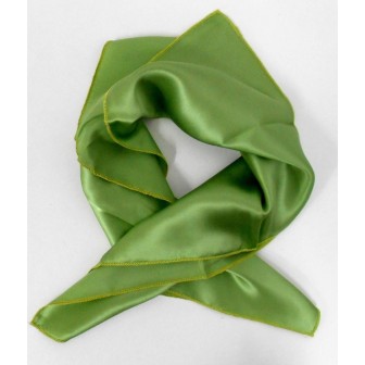 Carré en soie vert anis - Qualité Sup.