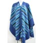 Poncho bleu et vert